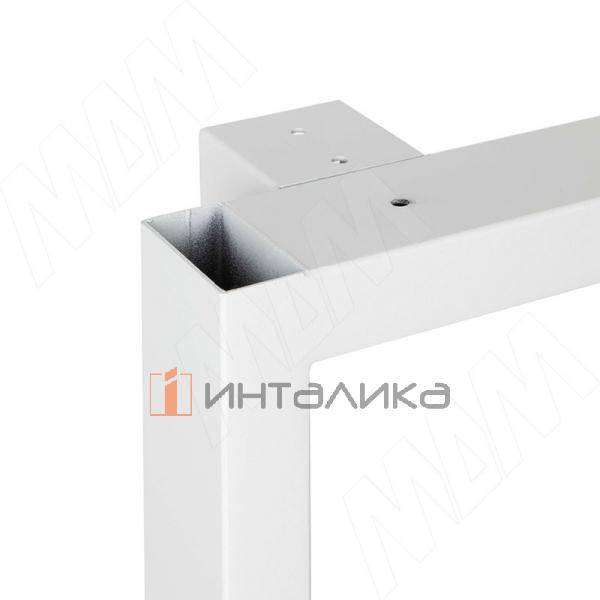 Пилар опора для стола П-образная, 60х30, 445хH820-870 (+10 мм), белый (RAL 9003, муар) – 3