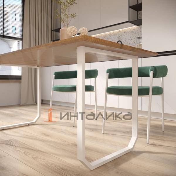 Виго опора для стола П-образная, 60х30, 595хH715+10 мм, белый (RAL 9003, муар) – 5