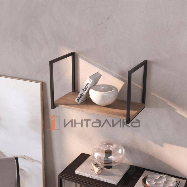 Металлокаркас-рамка для полок 380х250мм черный (RAL 9005, муар) – 4