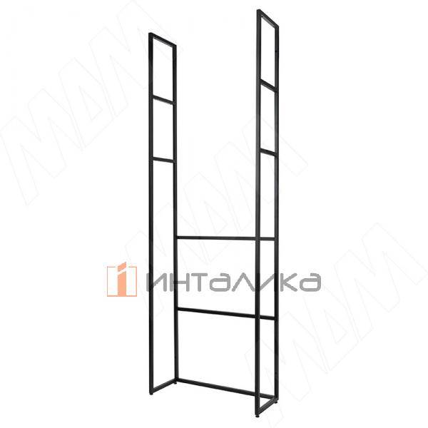 Металлокаркас-стеллаж напольный под стиральную машину 2100х700х250мм черный (RAL9005, муар) (MF.23.2100x700x250.BLC) – 2