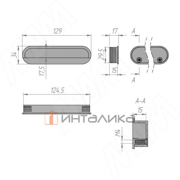 Ручка-раковина 96мм графит – 3