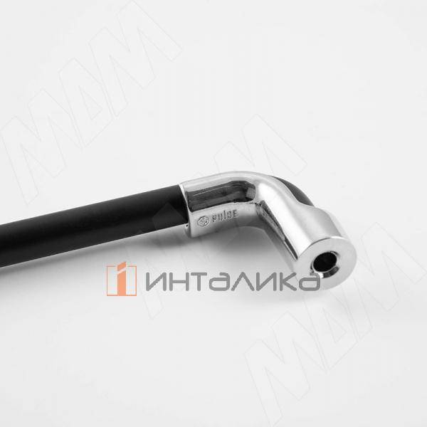 HERMES Ручка-скоба 160мм черный матовый/хром – 2