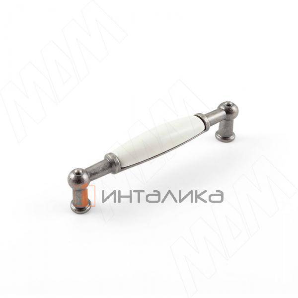 Ручка-скоба 96мм серебро состаренное/керамика – 1