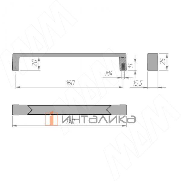 Ручка-скоба 160мм графит – 3