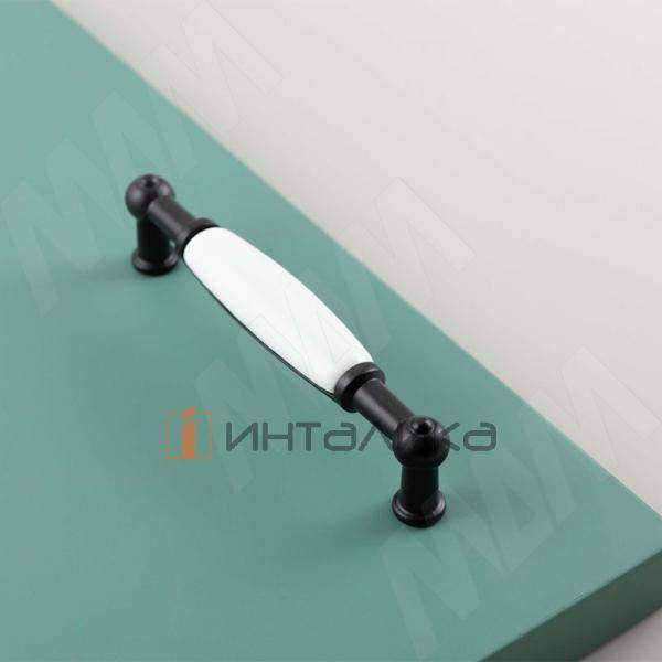 Ручка-скоба 96мм черный матовый/керамика (BH.65.096.BLM) – 2