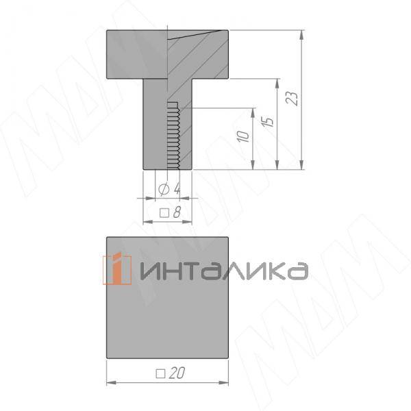 TRIBAL Ручка-кнопка хром матовый – 2