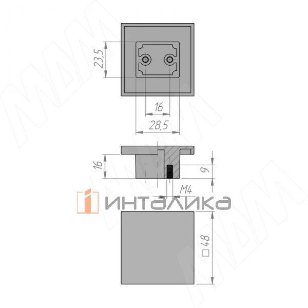 Ручка-кнопка 16мм хром – 3