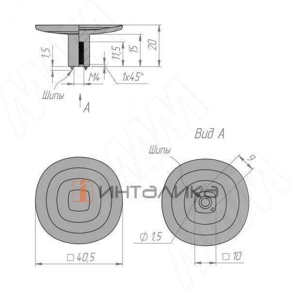 Ручка-кнопка черный матовый – 3