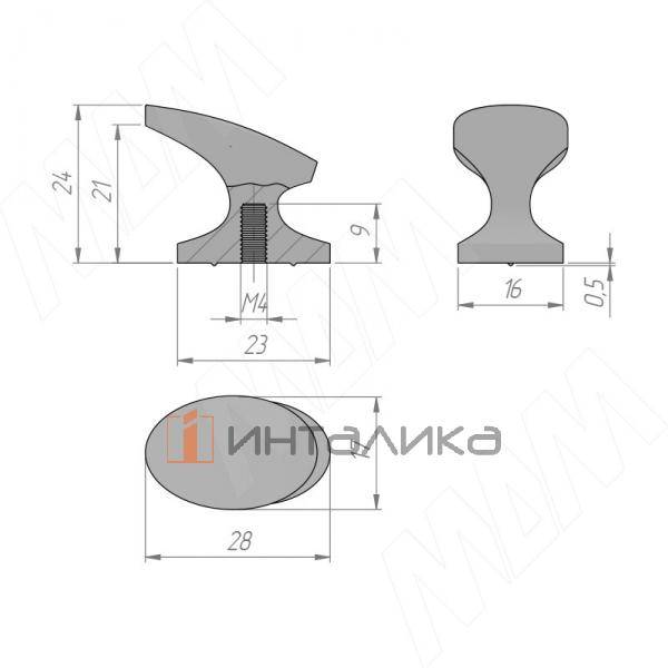 Ручка-кнопка графит – 3