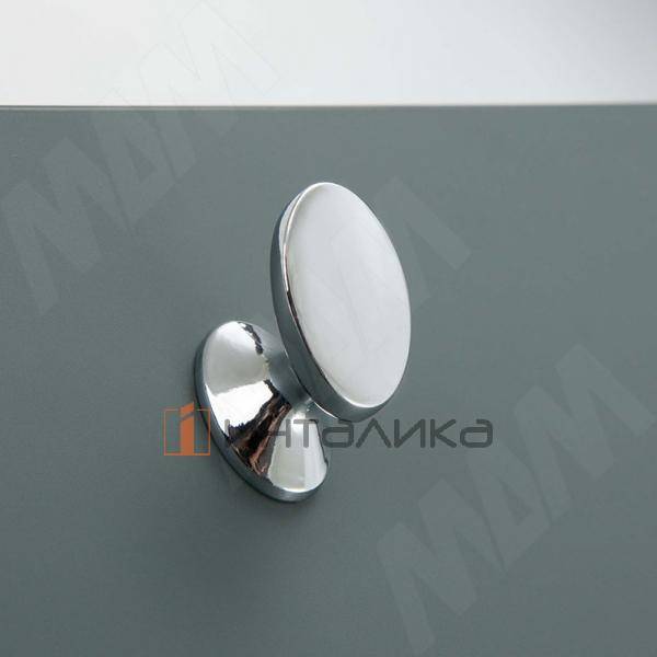 Ручка-кнопка хром  – 2