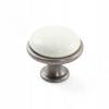 Превью Ручка-кнопка D28мм серебро состаренное/керамика – 1