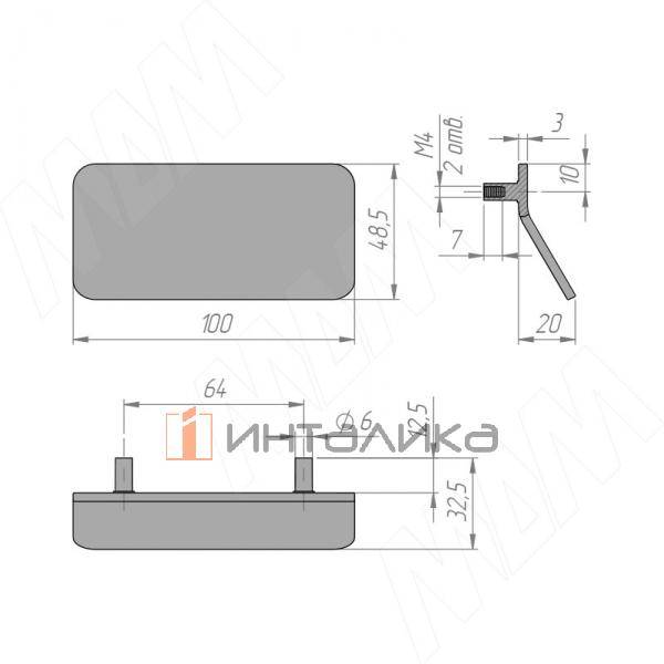 SEA Профиль-ручка 64мм графит – 2