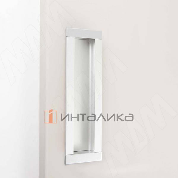 Ручка-раковина 128мм крепление саморезами алюминий матовый – 3