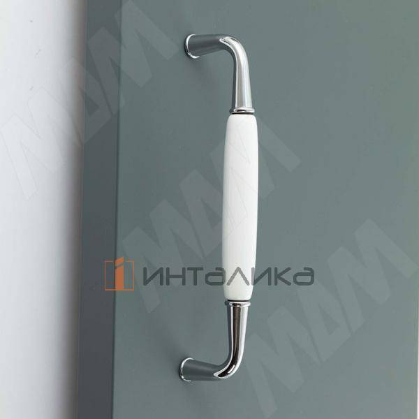 SCANDI Ручка-скоба 128мм хром/керамика – 3