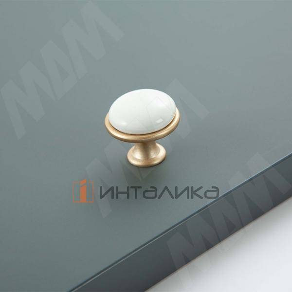 Ручка-кнопка D28мм золото матовое/керамика (KH.30.GA) – 2