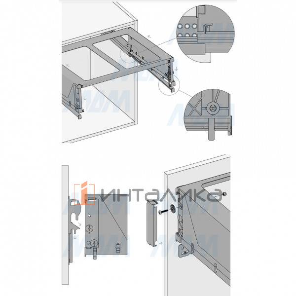 BLOCK 2.0 Система сортировки и хранения 600мм, 4 емкости (35л+35л+8л+8л), крепление к боков., напр.полн. выдвиж., плавн. закр. – 8