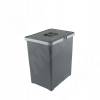 Превью EASY Ведро для мусора подвесное 18л с крышкой, с крепежом, цвет серый базальт RAL7012 – 1