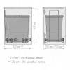Превью ECOFIL Система сортировки и хранения, 1 емкость (18л), нижнее крепление., напр. полн. выдвиж., плавн. закр. – 4