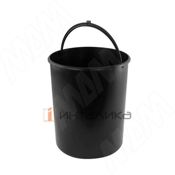 RING Ведро для мусора подвесное 10л с крышкой, с крепежом, цвет серый RAL7042 – 3