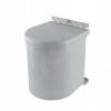 Превью RING Ведро для мусора подвесное 10л с крышкой, с крепежом, цвет серый RAL7042 – 1