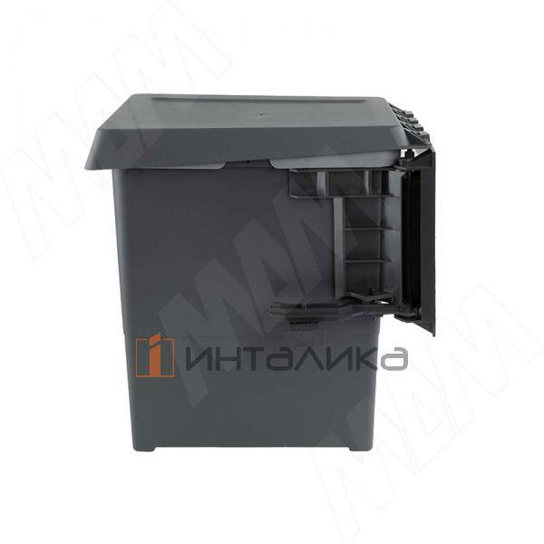 SWING 2.0 Ведро для мусора подвесное 18л с крышкой, с крепежом, цвет серый RAL7042 – 2