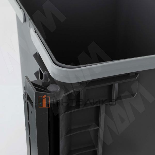 SWING 2.0 Ведро для мусора подвесное 18л с крышкой, с крепежом, цвет серый RAL7042 – 5