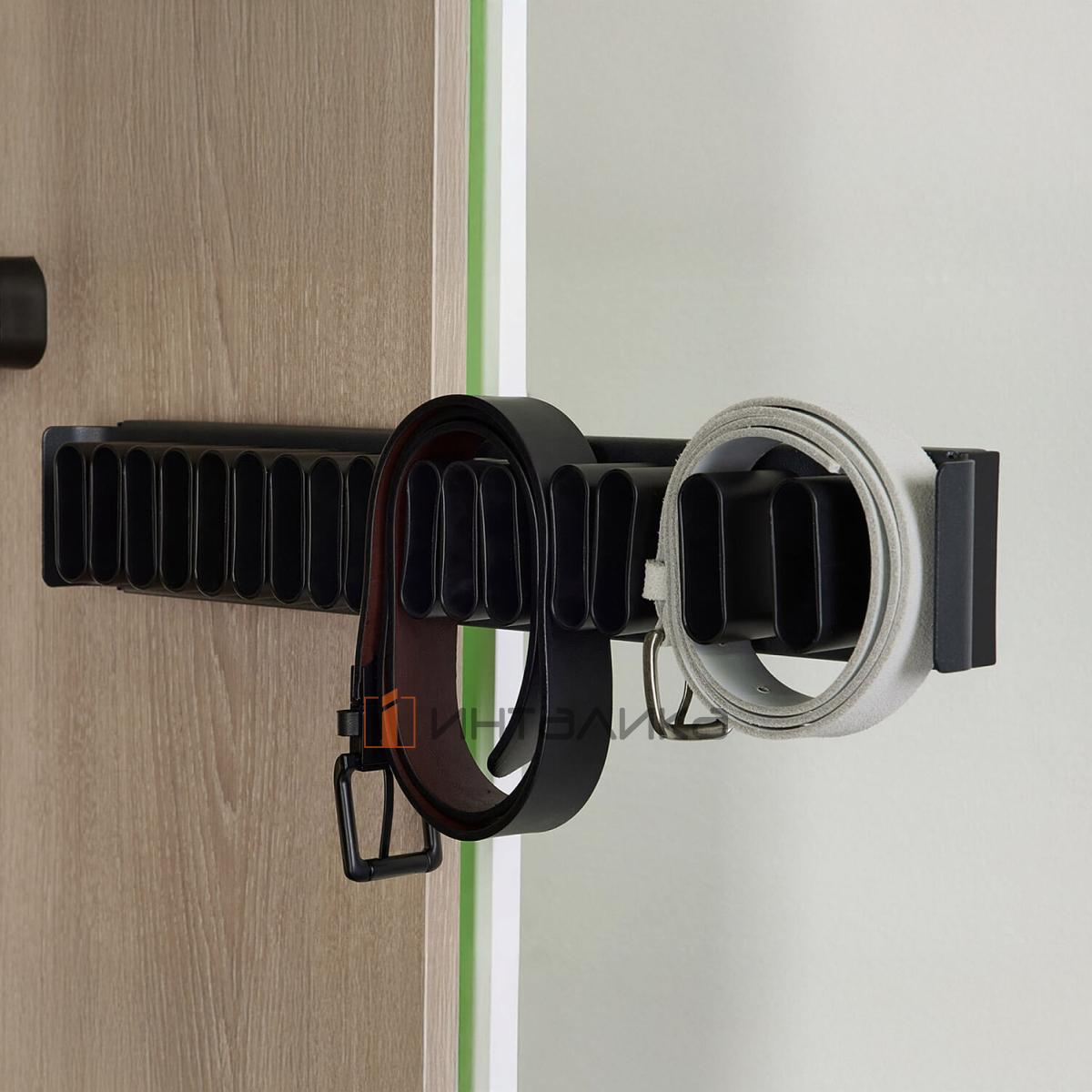 Держатель для галстуков и ремней выдвижной 450, КЕССЕБЁМЕР / KESSEBOHMER Конеро, D 475, черный