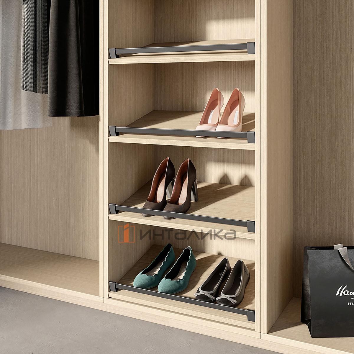 Бортик для обуви ограничительный КЕССЕБЁМЕР / KESSEBOHMER Конеро, 582x24x38, черный