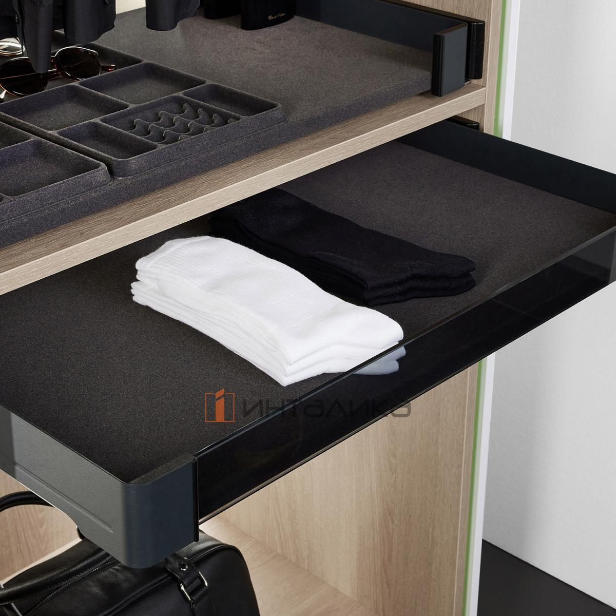 Подложка из флока в полку КЕССЕБЁМЕР / KESSEBOHMER Конеро, W 1020, D 345, черный