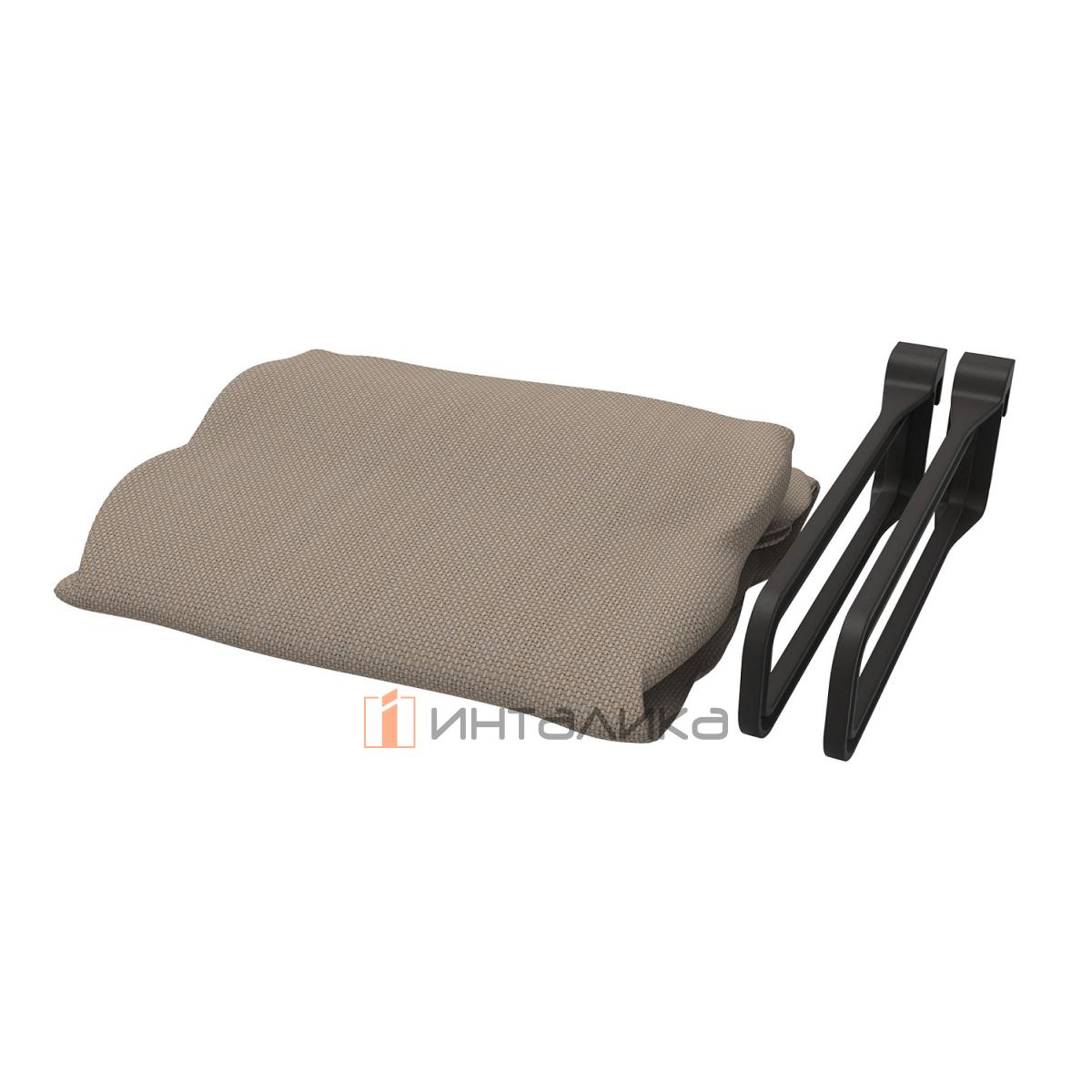 Мешок широкий для белья, КЕССЕБЁМЕР / KESSEBOHMER Конеро, размер 300x280x530, 1 мешок, 2 вешалки-держателя, серо-бежевый