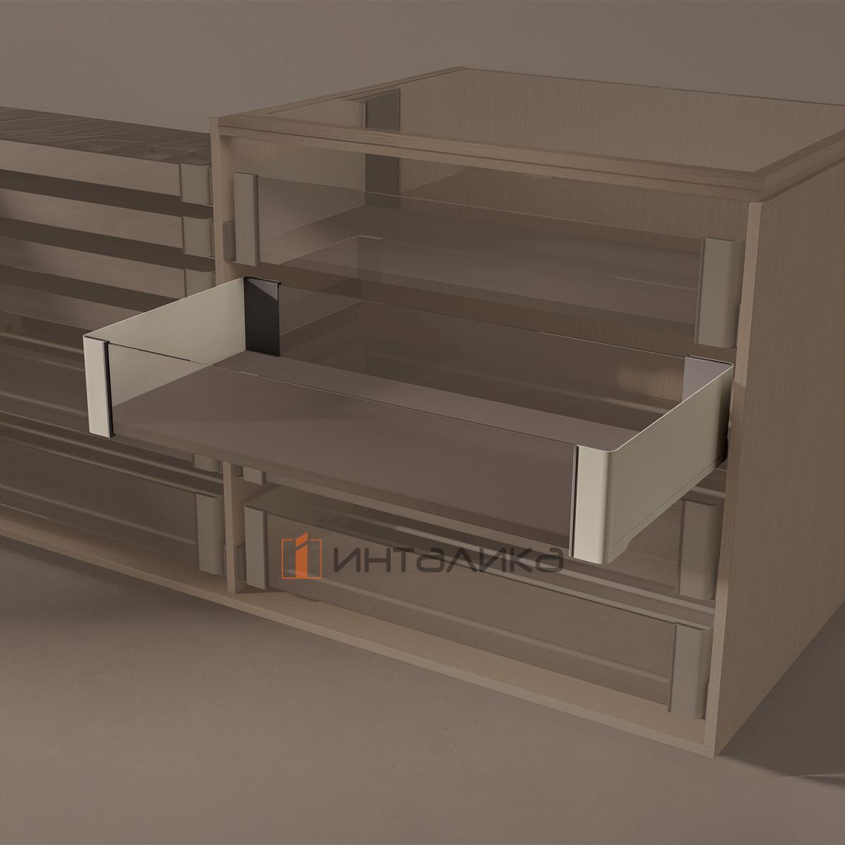 Полка внутренняя выдвижная 320, КЕССЕБЁМЕР / KESSEBOHMER Конеро, H 168, без дна, передней и задней стенок, шампань