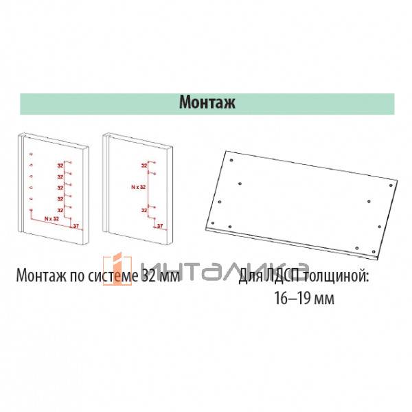 Полка внутренняя выдвижная 320 мм, Конеро, H 168, без дна, передней и задней стенок, 1 шт, цвет шампань – 7