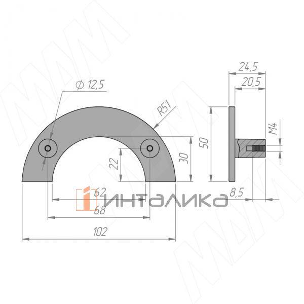 Ручка-скоба 68мм хром – 6