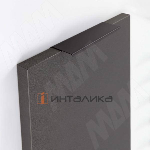 Профиль-ручка 146мм крепление саморезами черный матовый – 3