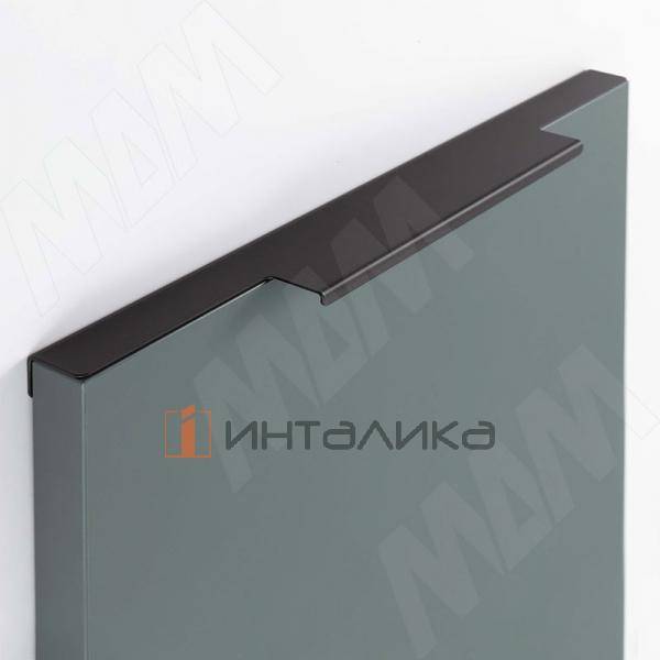 Профиль-ручка 296мм крепление саморезами черный матовый – 3