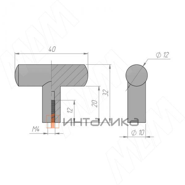 Ручка-кнопка графит – 3