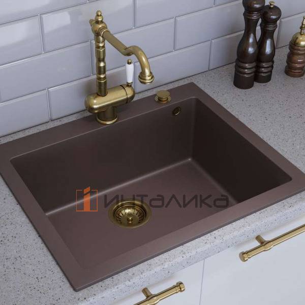 Мойка Omoikiri BOSEN 61 Tetogranit, 600, накладная, платина – 4