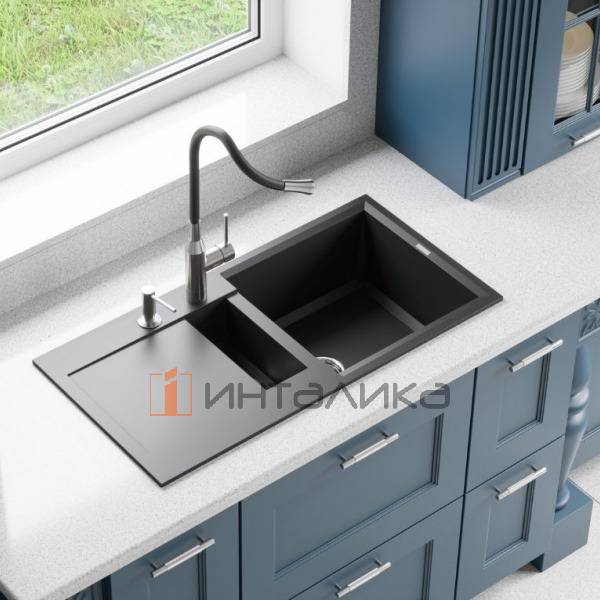 Мойка Omoikiri SAKAIME 86-2 Tetogranit, 600, накладная, шампань – 4