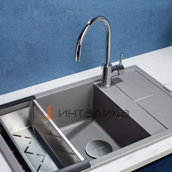 Мойка Omoikiri SUMI 78-LB Tetogranit, 600, накладная, leningrad grey – 4