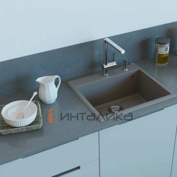 Мойка Omoikiri TEDORI 57 Tetogranit, 600, накладная, платина – 4