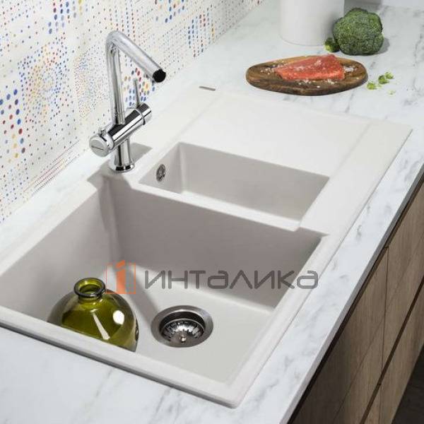 Мойка Omoikiri DAISEN 86-2 Artgranit, 800, накладная, бежевый – 4