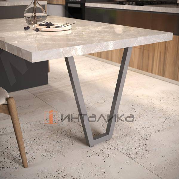 Сальта опора для стола V-образная, 40х40, H870 (+10 мм), графит – 5