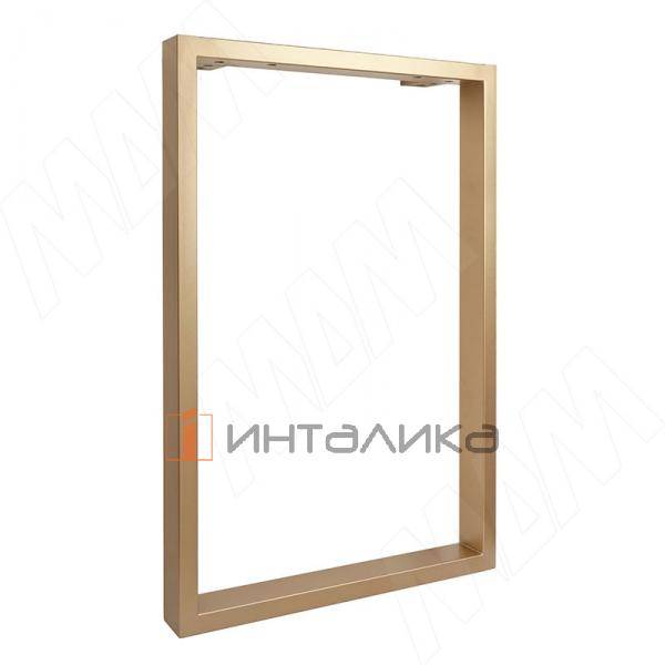 Пилар опора для стола П-образная, 60х30, 595xH870 (+10 мм), золото матовое – 2