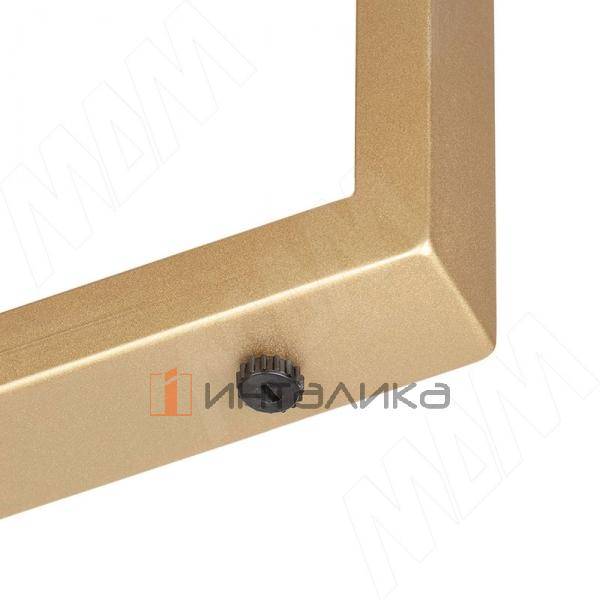 Пилар опора для стола П-образная, 60х30, 595xH870 (+10 мм), золото матовое – 4