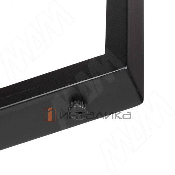 Пилар опора для стола П-образная, 60х30, 595xH870 (+10 мм), черный (RAL 9005, муар) – 4