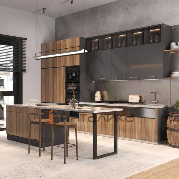 Пилар опора для стола П-образная, 60х30, 595xH870 (+10 мм), черный (RAL 9005, муар) – 6