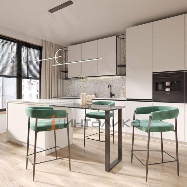 Пилар опора для стола П-образная, 60х30, 445xH870 (+10 мм), черный (RAL 9005, муар) – 6