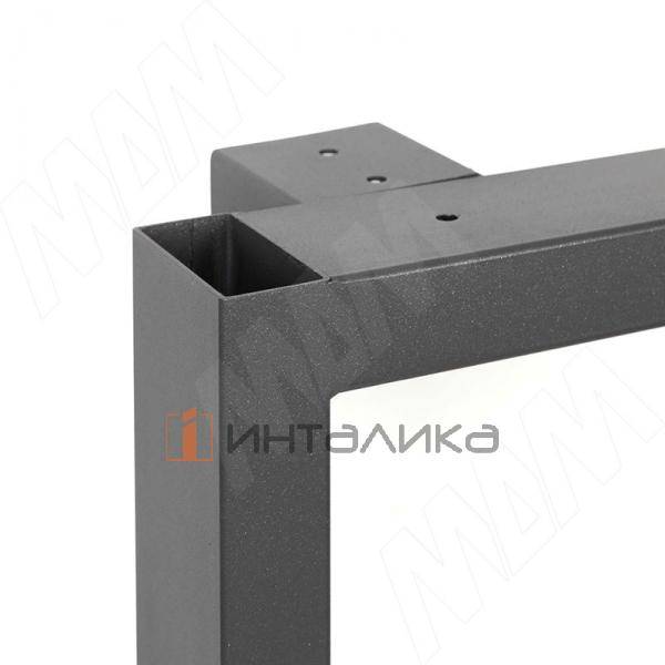 Пилар опора для стола П-образная, 60х30, 445xH870 (+10 мм), графит – 3