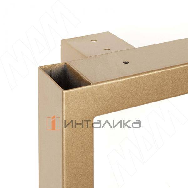 Пилар опора для стола П-образная, 60х30, 445xH1040 (+10 мм), золото матовое – 3