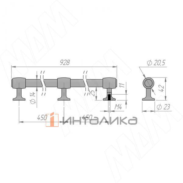 Ручка-рейлинг 900мм бронза состаренная – 4